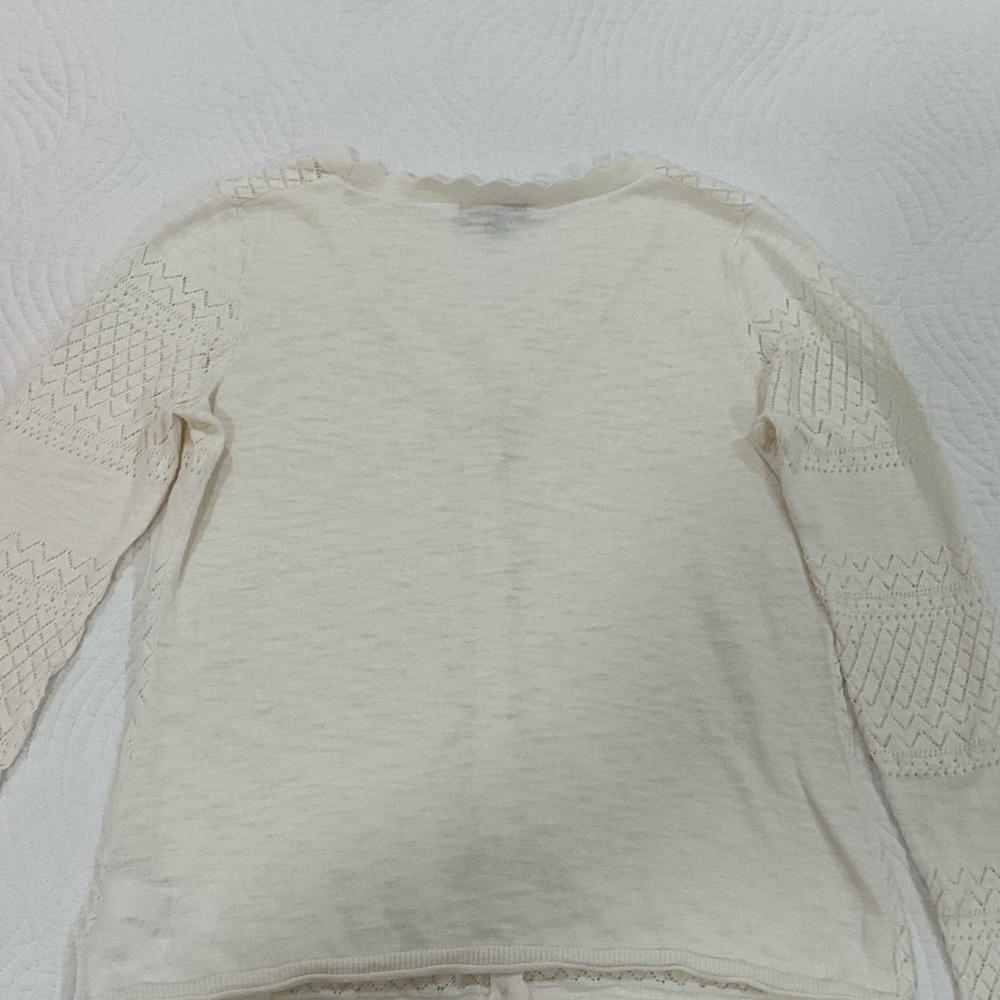 Frye Cream Textured Cardigan - Picture 4 of 4